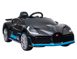 Vienvietis vaikiškas elektromobilis Super Toys Bugatti Divo HL338, juodas kaina ir informacija | Elektromobiliai vaikams | pigu.lt