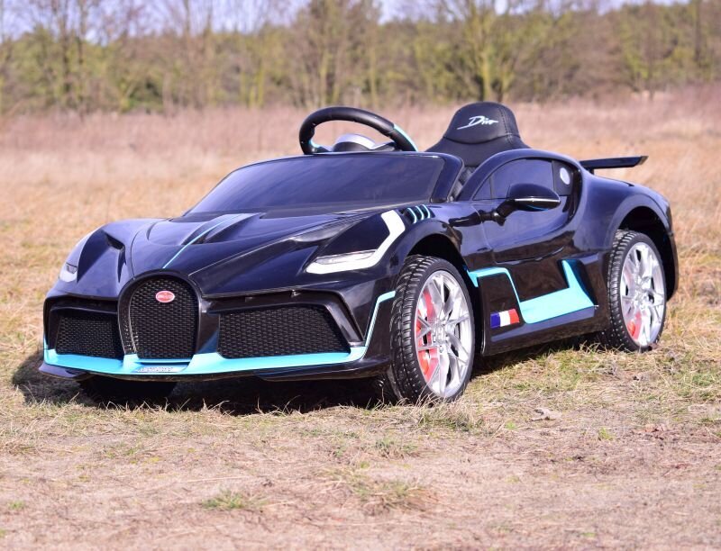 Vienvietis vaikiškas elektromobilis Super Toys Bugatti Divo HL338, juodas kaina ir informacija | Elektromobiliai vaikams | pigu.lt