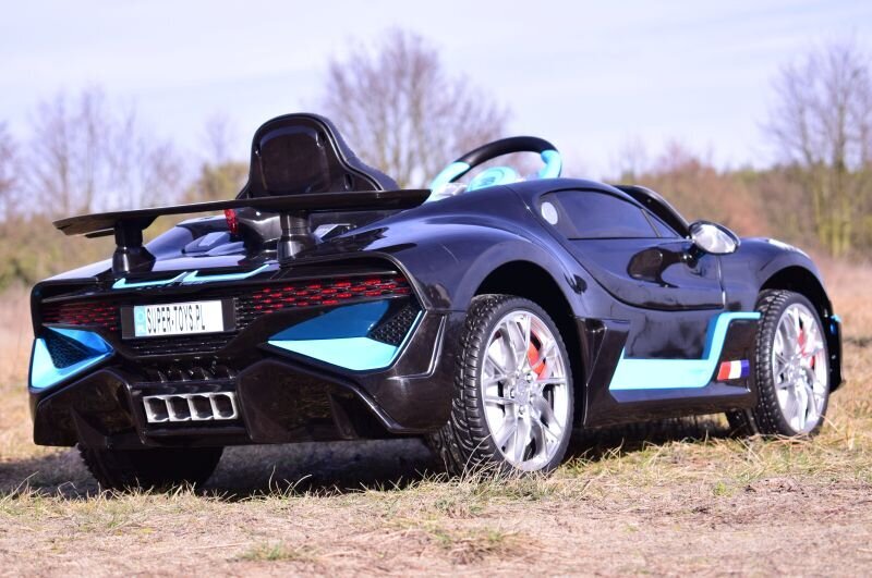 Vienvietis vaikiškas elektromobilis Super Toys Bugatti Divo HL338, juodas kaina ir informacija | Elektromobiliai vaikams | pigu.lt