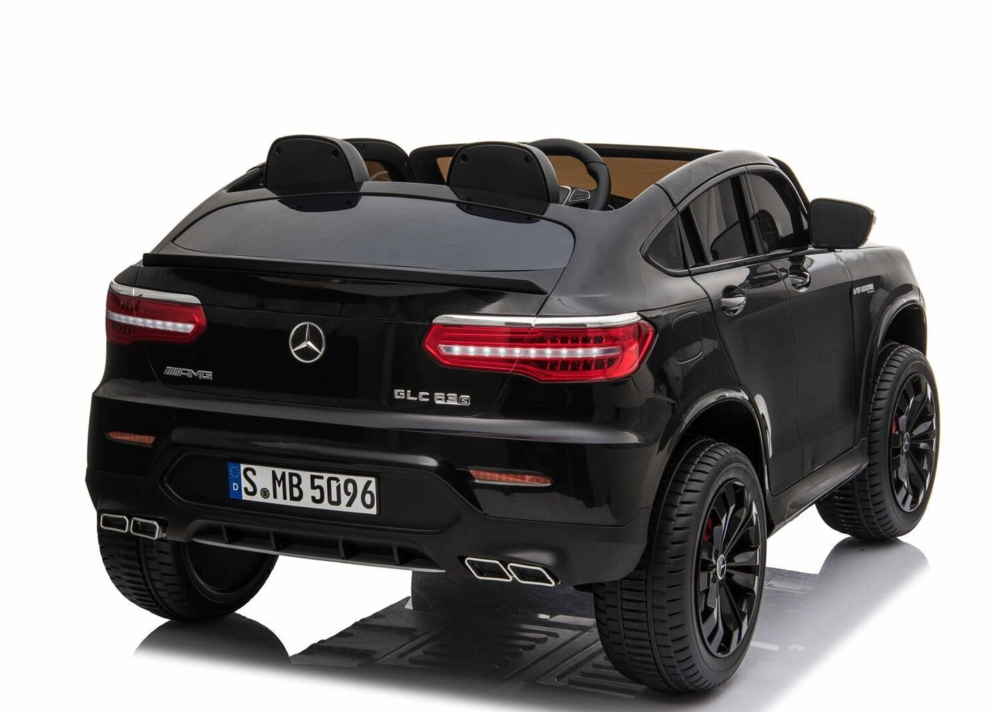 Dvivietis vaikiškas elektromobilis Super Toys Mercedes GLC 63s XMX608, juodas kaina ir informacija | Elektromobiliai vaikams | pigu.lt