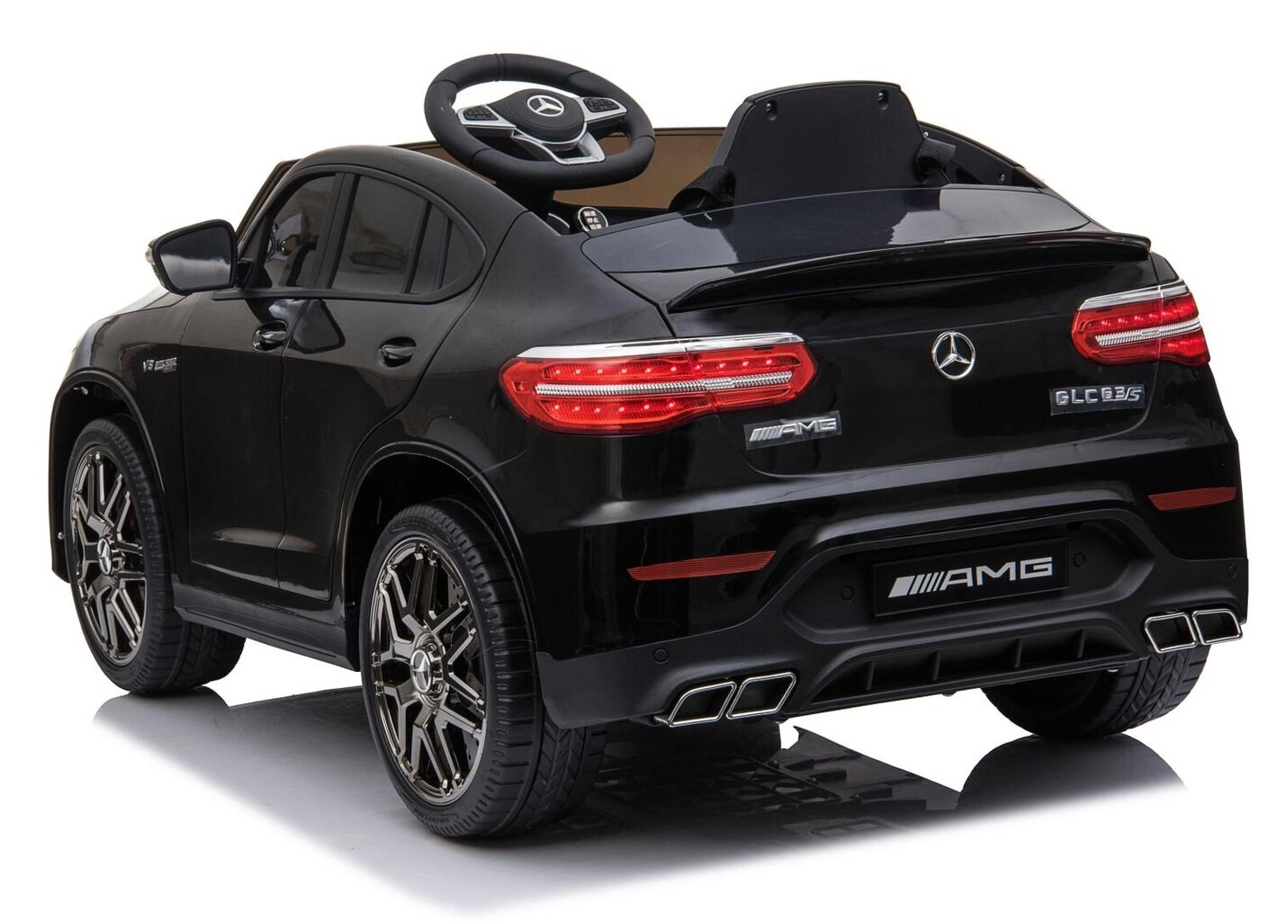 Vienvietis vaikiškas elektromobilis Super Toys Mercedes GLC 63S AMG QLS5688, juodas цена и информация | Elektromobiliai vaikams | pigu.lt