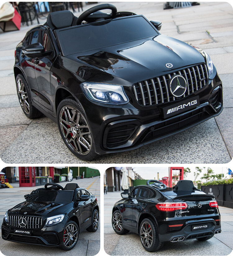 Vienvietis vaikiškas elektromobilis Super Toys Mercedes GLC 63S AMG QLS5688, juodas цена и информация | Elektromobiliai vaikams | pigu.lt