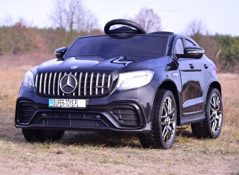 Vienvietis vaikiškas elektromobilis Super Toys Mercedes GLC 63S AMG QLS5688, juodas цена и информация | Elektromobiliai vaikams | pigu.lt