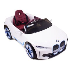 Vienvietis vaikiškas elektromobilis Super Toys Bmw i4, baltas kaina ir informacija | Elektromobiliai vaikams | pigu.lt