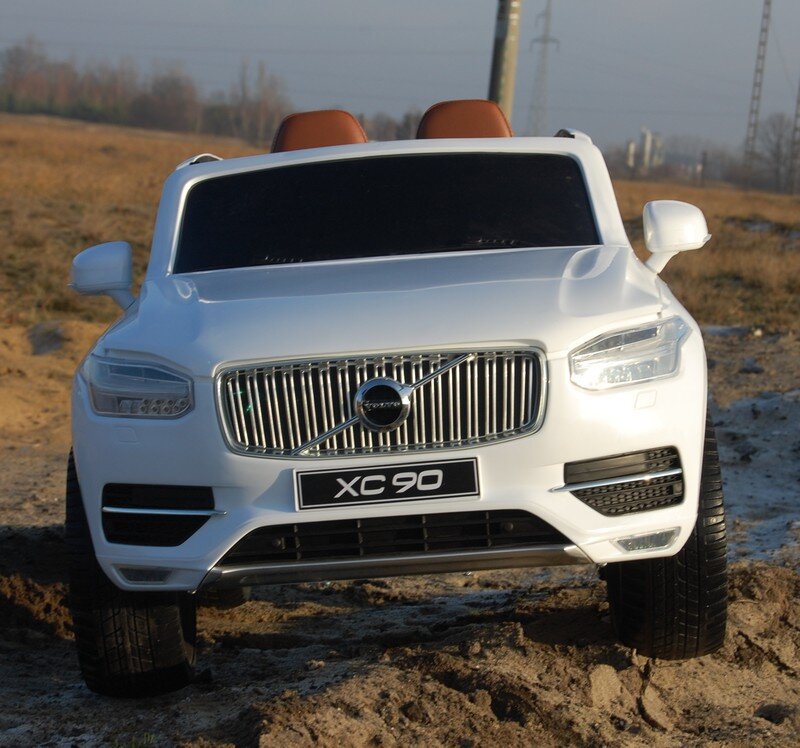 Dvivietis vaikiškas elektromobilis Super Toys Volvo XC 90, baltas kaina ir informacija | Elektromobiliai vaikams | pigu.lt