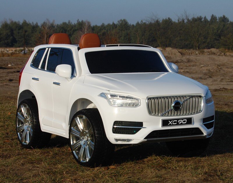 Dvivietis vaikiškas elektromobilis Super Toys Volvo XC 90, baltas kaina ir informacija | Elektromobiliai vaikams | pigu.lt