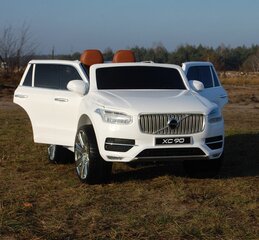 Dvivietis vaikiškas elektromobilis Super Toys Volvo XC 90, baltas цена и информация | Электромобили для детей | pigu.lt