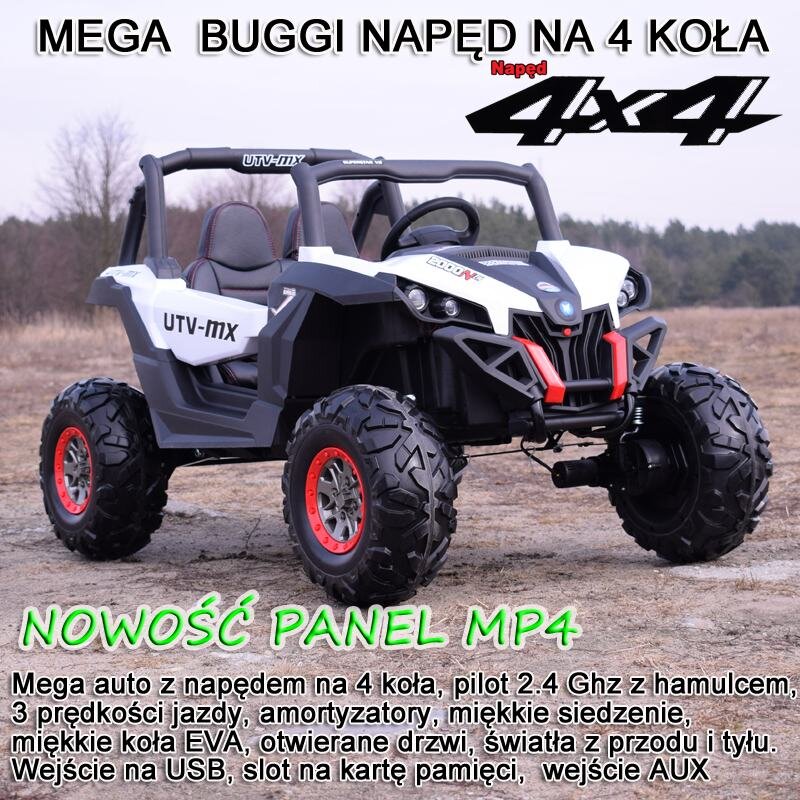 vivietis vaikiškas elektromobilis Super Toys Buggy XMX603, baltas kaina ir informacija | Elektromobiliai vaikams | pigu.lt