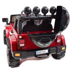 Dvivietis vaikiškas elektromobilis Super Toys Mega Jeep Fulltime 7588, raudonas цена и информация | Электромобили для детей | pigu.lt