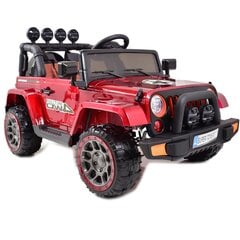 Dvivietis vaikiškas elektromobilis Super Toys Mega Jeep Fulltime 7588, raudonas цена и информация | Электромобили для детей | pigu.lt