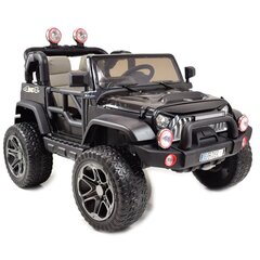 Dvivietis vaikiškas elektromobilis Super Toys Mega Jeep Perfect HP-002B, juodas kaina ir informacija | Elektromobiliai vaikams | pigu.lt
