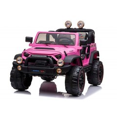 Dvivietis vaikiškas elektromobilis Super Toys Mega Jeep Perfect HP-002B, rožinis kaina ir informacija | Elektromobiliai vaikams | pigu.lt