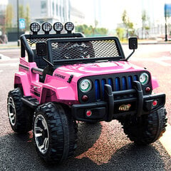 Dvivietis vaikiškas elektromobilis Super Toys Mega jeep sunshine 2388, rožinis цена и информация | Электромобили для детей | pigu.lt