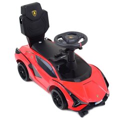 Paspiriama mašinėlė Super Toys Lamborghini Sian FKP 37 QLS996T, raudona kaina ir informacija | Žaislai kūdikiams | pigu.lt