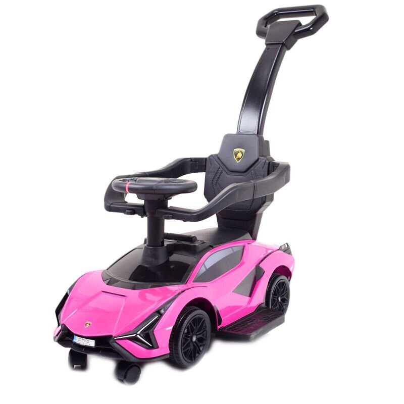 Paspiriama mašinėlė Super Toys Lamborghini Sian FKP 37 QLS996T, rožinė kaina ir informacija | Žaislai kūdikiams | pigu.lt