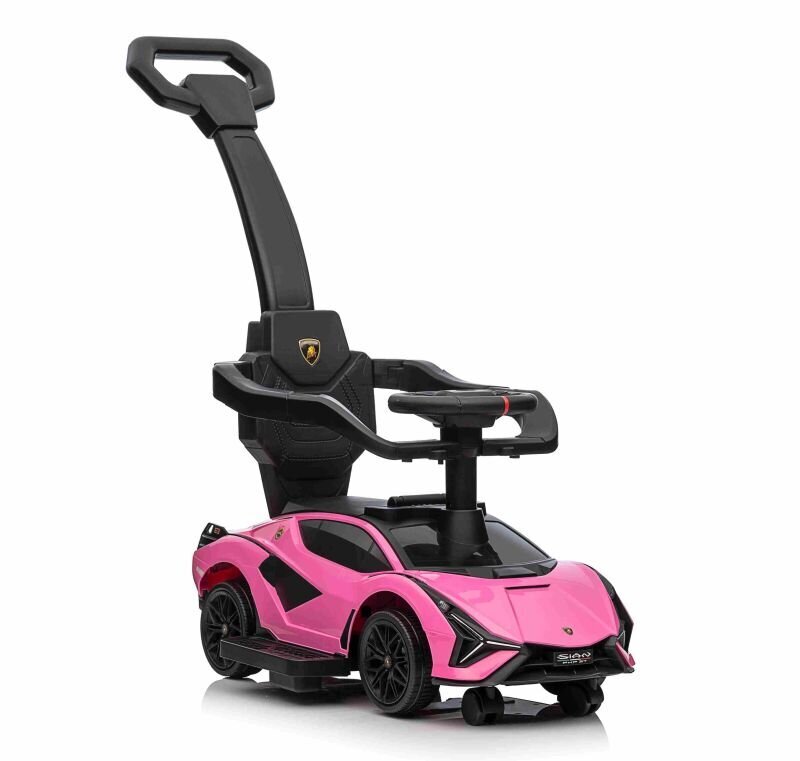 Paspiriama mašinėlė Super Toys Lamborghini Sian FKP 37 QLS996T, rožinė kaina ir informacija | Žaislai kūdikiams | pigu.lt