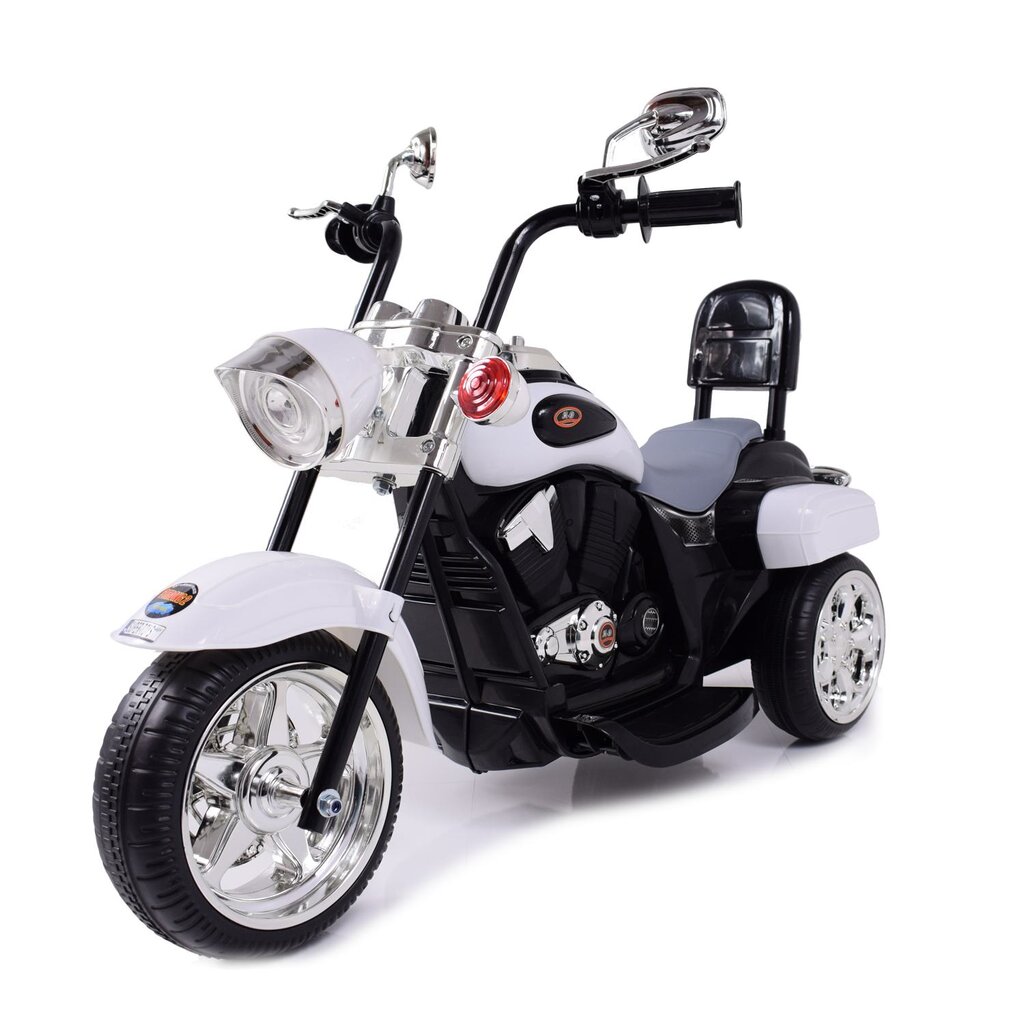 Vaikiškas akumuliatorinis motociklas Super Toys Chopper SH618, baltas kaina ir informacija | Elektromobiliai vaikams | pigu.lt