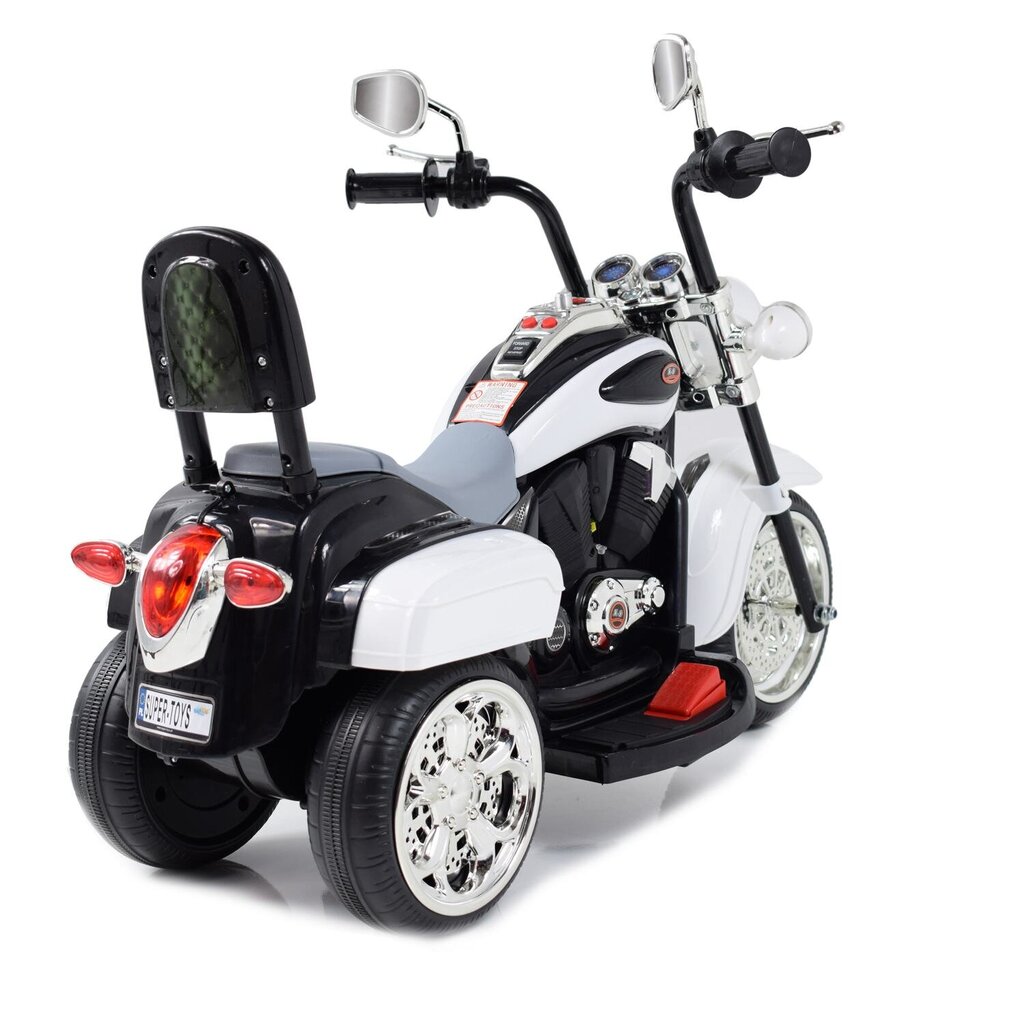 Vaikiškas akumuliatorinis motociklas Super Toys Chopper SH618, baltas kaina ir informacija | Elektromobiliai vaikams | pigu.lt