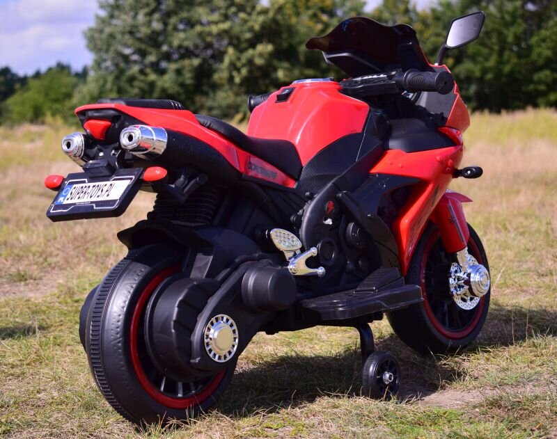 Vaikiškas akumuliatorinis motociklas Super Toys KR320, raudonas kaina ir informacija | Elektromobiliai vaikams | pigu.lt