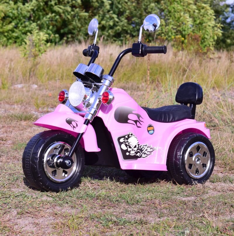 Vaikiškas akumuliatorinis motociklas Super Toys Chopper LL777, rožinis kaina ir informacija | Elektromobiliai vaikams | pigu.lt