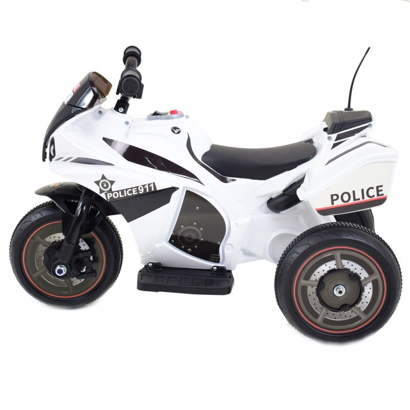 Vaikiškas akumuliatorinis policijos motociklas Super Toys GTM5588A, baltas kaina ir informacija | Elektromobiliai vaikams | pigu.lt