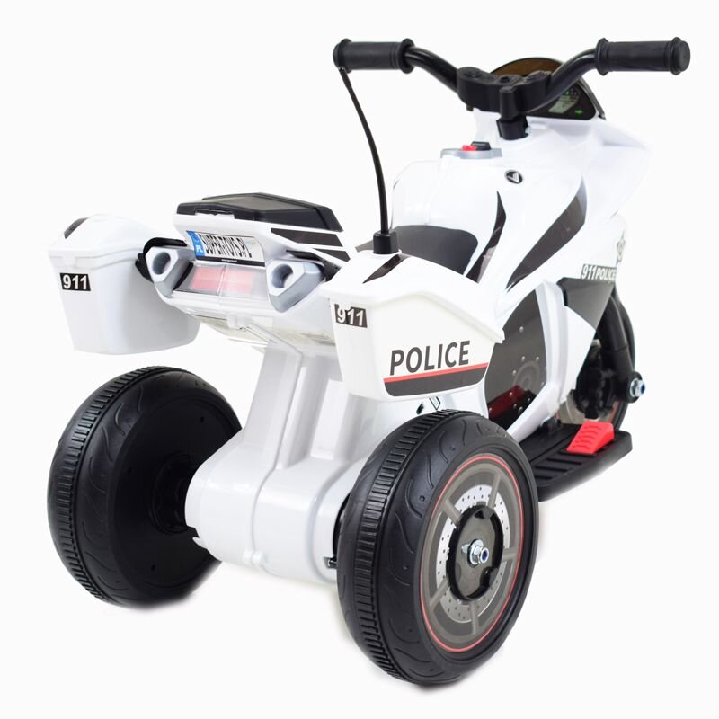 Vaikiškas akumuliatorinis policijos motociklas Super Toys GTM5588A, baltas kaina ir informacija | Elektromobiliai vaikams | pigu.lt