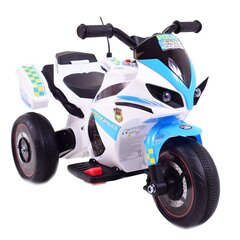 Vaikiškas akumuliatorinis policijos motociklas Super Toys GTM5588A, baltas/mėlynas kaina ir informacija | Elektromobiliai vaikams | pigu.lt