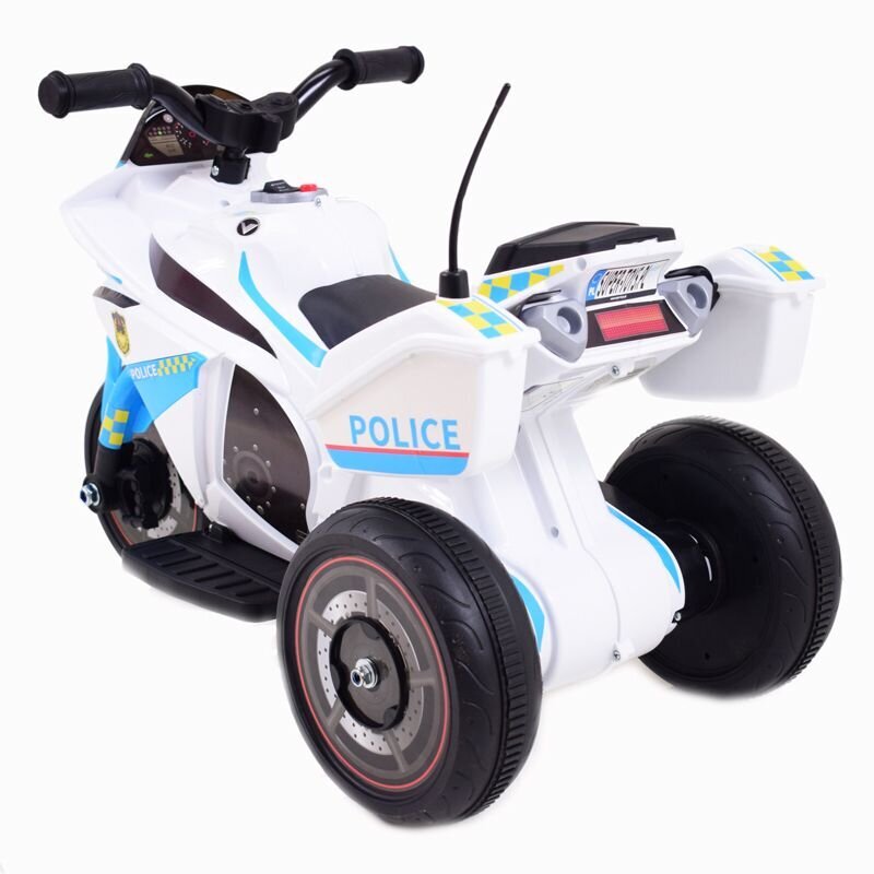 Vaikiškas akumuliatorinis policijos motociklas Super Toys GTM5588A, baltas/mėlynas цена и информация | Elektromobiliai vaikams | pigu.lt