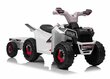 Vaikiškas akumuliatorinis keturratis su priekaba Super Toys Quad XMX630T, baltas цена и информация | Elektromobiliai vaikams | pigu.lt