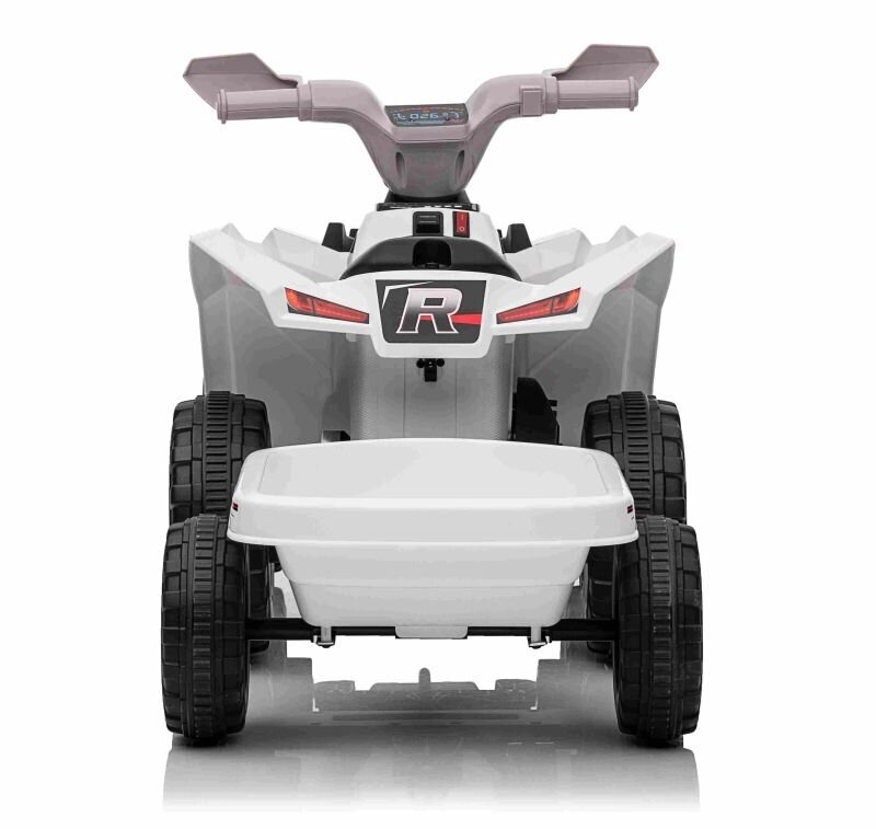 Vaikiškas akumuliatorinis keturratis su priekaba Super Toys Quad XMX630T, baltas цена и информация | Elektromobiliai vaikams | pigu.lt