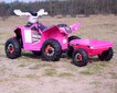 Vaikiškas akumuliatorinis keturratis su priekaba Super Toys Quad XMX630T, rožinis kaina ir informacija | Elektromobiliai vaikams | pigu.lt