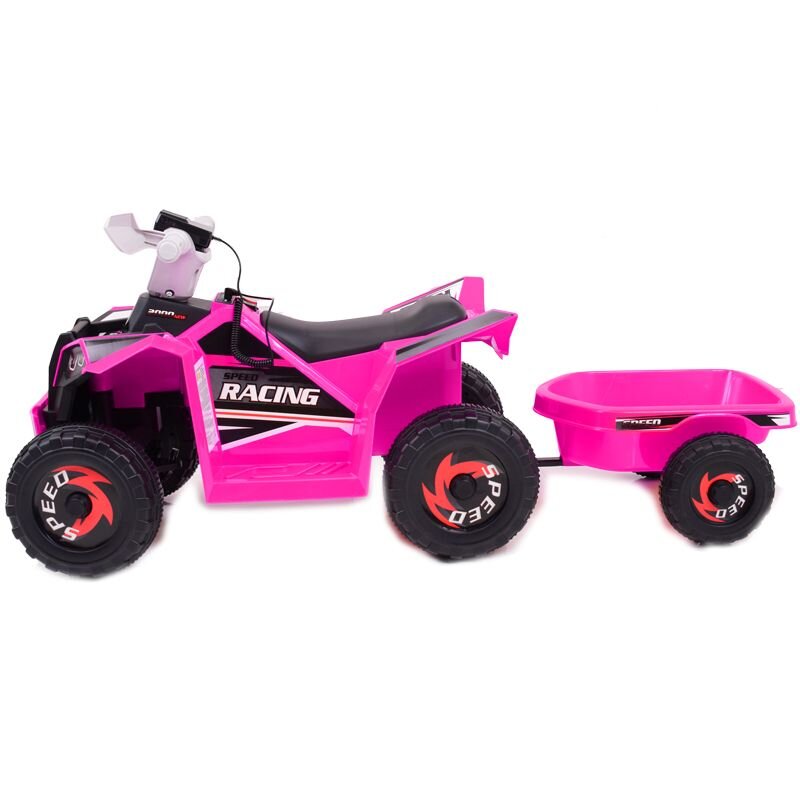 Vaikiškas akumuliatorinis keturratis su priekaba Super Toys Quad XMX630T, rožinis kaina ir informacija | Elektromobiliai vaikams | pigu.lt