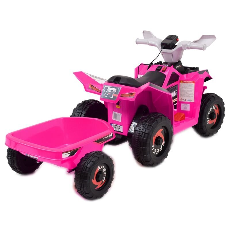 Vaikiškas akumuliatorinis keturratis su priekaba Super Toys Quad XMX630T, rožinis kaina ir informacija | Elektromobiliai vaikams | pigu.lt