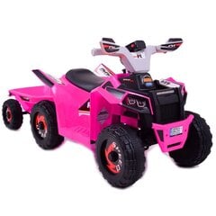 Vaikiškas akumuliatorinis keturratis su priekaba Super Toys Quad XMX630T, rožinis kaina ir informacija | Elektromobiliai vaikams | pigu.lt
