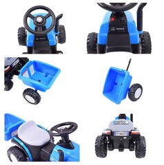 Vaikiškas akumuliatorinis traktorius Super Toys New Holland A009, mėlynas цена и информация | Электромобили для детей | pigu.lt
