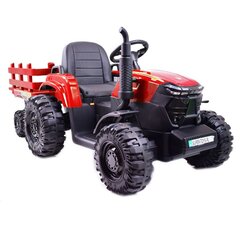 Vaikiškas akumuliatorinis traktorius su priekaba Super Toys JC000B, raudonas цена и информация | Электромобили для детей | pigu.lt