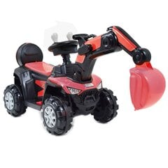 Vaikiškas akumuliatorinis ekskavatorius Super Toys YW1788, raudonas kaina ir informacija | Elektromobiliai vaikams | pigu.lt
