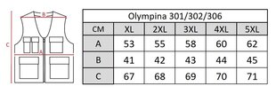 Liemenė vyrams Olympina 301, žalia kaina ir informacija | Vyriškos liemenės | pigu.lt