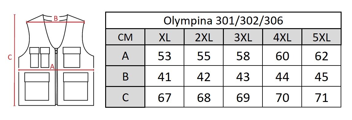 Liemenė vyrams Olympina 302, žalia kaina ir informacija | Vyriškos liemenės | pigu.lt