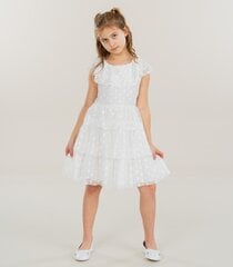 Детское платье 242045 01, белый/белый 242045*01-014 цена и информация | Платья для девочек | pigu.lt
