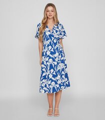 Vila женское платье 14094726*01, белый/синий  цена и информация | Платья | pigu.lt