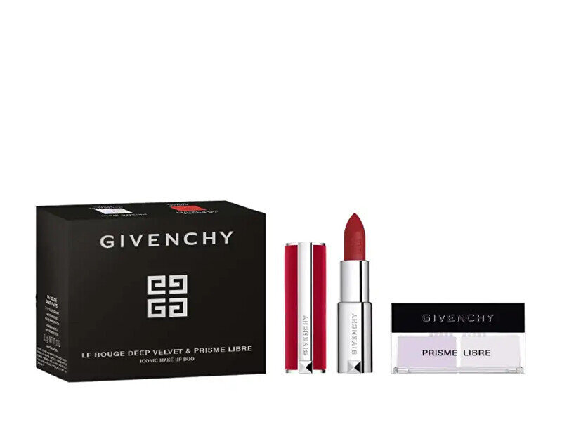 Kosmetikos rinkinys Givenchy Make-Up Set: presuota pudra, 9,5 g + lūpų dažai, 3,4 g цена и информация | Lūpų dažai, blizgiai, balzamai, vazelinai | pigu.lt