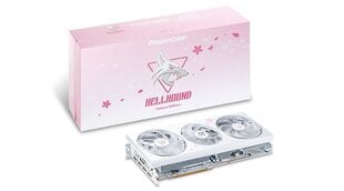 PowerColor Hellhound Sakura AMD Radeon RX 7800 XT (RX 7800 XT 16G-L/OC/SAKURA) kaina ir informacija | Vaizdo plokštės (GPU) | pigu.lt