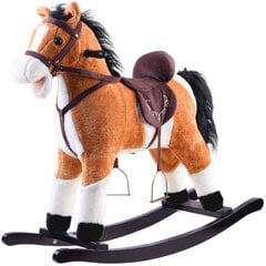 Supamasis arklys su garsais, rudas, 70x73x28 cm kaina ir informacija | Žaislai mergaitėms | pigu.lt