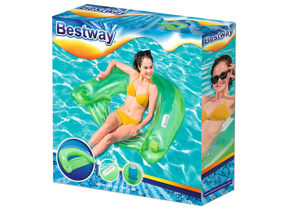 Pripučiamas plaukimo fotelis Bestway, 152x99cm kaina ir informacija | Pripučiami čiužiniai ir baldai | pigu.lt