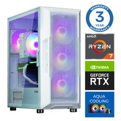 Компьютер INTOP AQUA Ryzen 7 7700X 16GB DDR5 500SSD M.2 NVME RTX4060Ti 8GB no-OS цена и информация | Стационарные компьютеры | pigu.lt