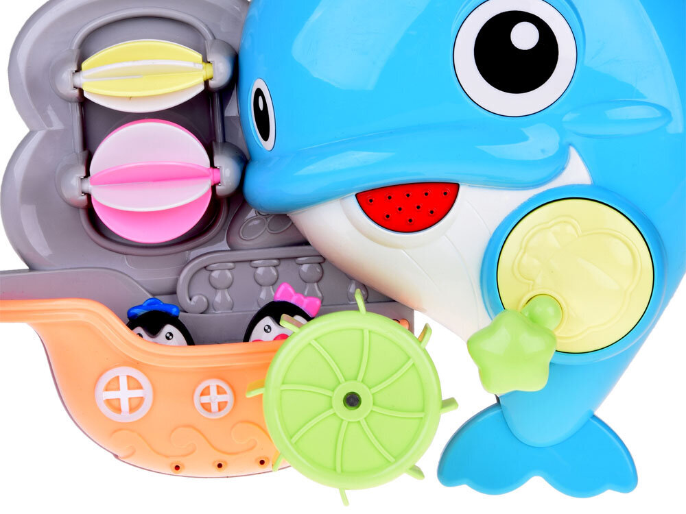 Vonios žaislas Laimingas Delfinas, įvairių spalvų, 35x30x12 cm kaina ir informacija | Vandens, smėlio ir paplūdimio žaislai | pigu.lt