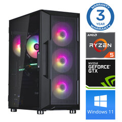 Intop Ryzen 5 5500 16GB 500SSD M.2 NVME GTX1650 4GB WIN11 kaina ir informacija | Stacionarūs kompiuteriai | pigu.lt