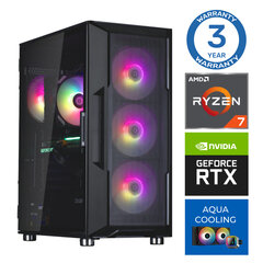 Intop Aqua Ryzen 7 7700X 16GB DDR5 1TB SSD M.2 NVME RTX3060 12GB no-OS kaina ir informacija | Stacionarūs kompiuteriai | pigu.lt