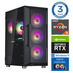 Intop Aqua Ryzen 5 7600X 32GB DDR5 500SSD M.2 NVME RTX4060 8GB WIN11 цена и информация | Стационарные компьютеры | pigu.lt